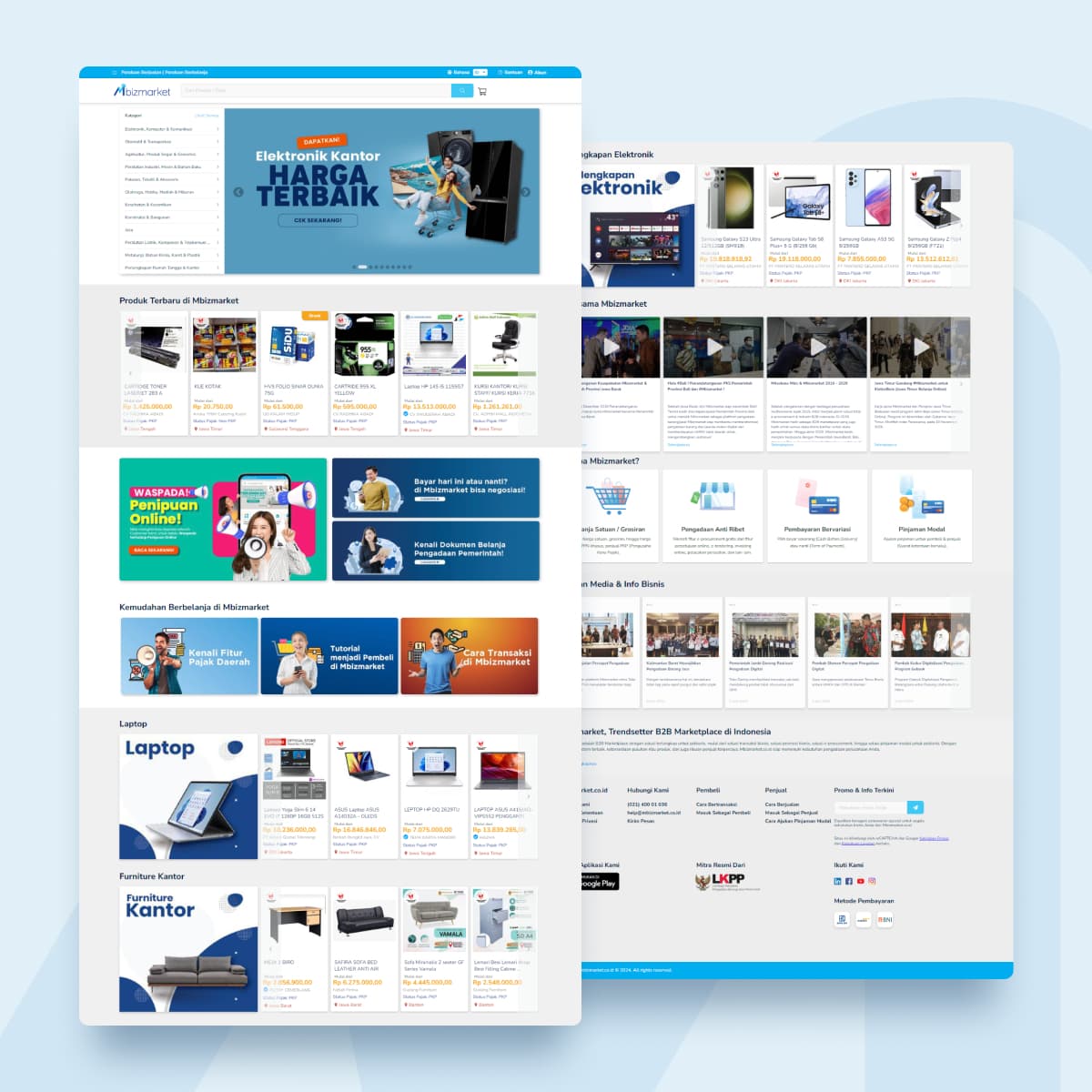 B2B marketplace with e-procurement solutions to help company procurement as a whole.